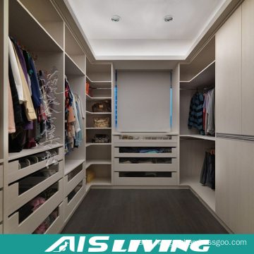 Custom Size Wooden Bedroom Wardrobes Walk in Closet (AIS-W60)